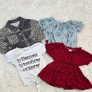 🦆 Sparkle in Pink Bundle of Tops & Jacket Size 5T